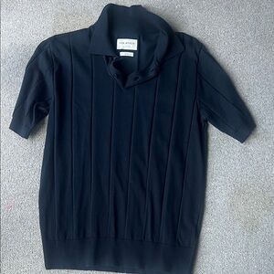 J.A. Apparel Men's Black Casual Button Down Shirt